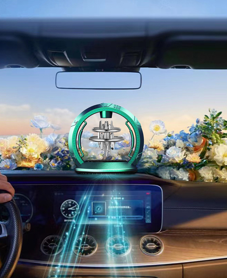 车载太阳能悬浮香水摆件创意天空之城中控台新款香薰座香氛跨境品详情11
