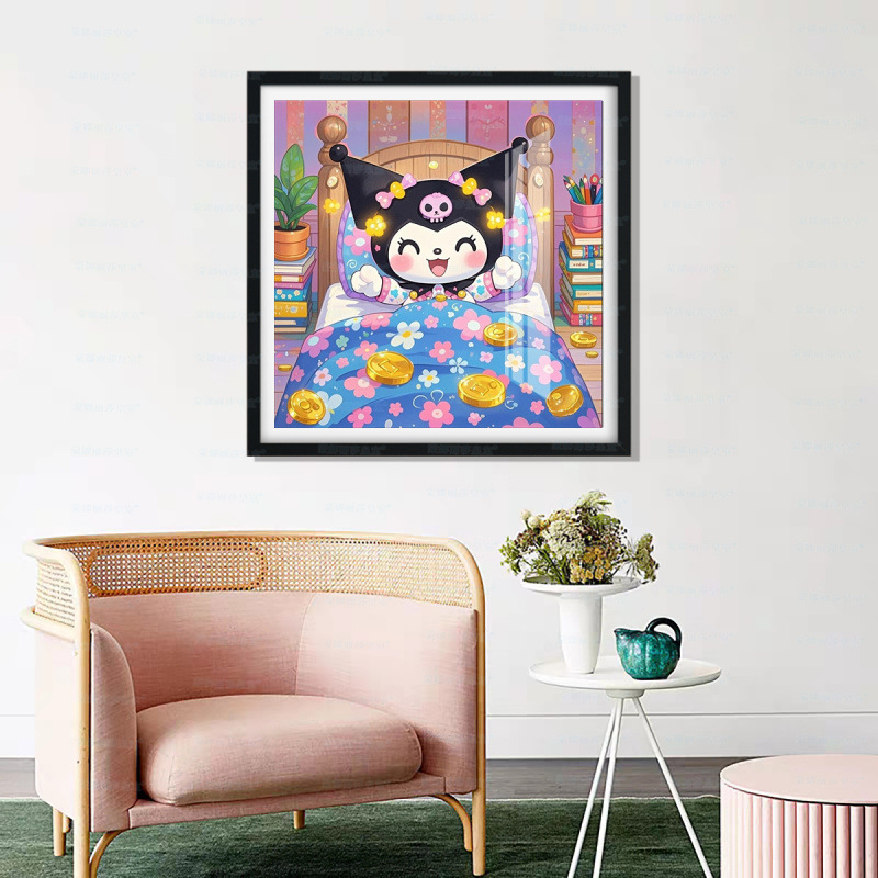 [Algodón importado] Mona Lisa real bordado de cruz para atraer la fortuna Kulomi lindo bendición de bordado de hilo decorado image 1