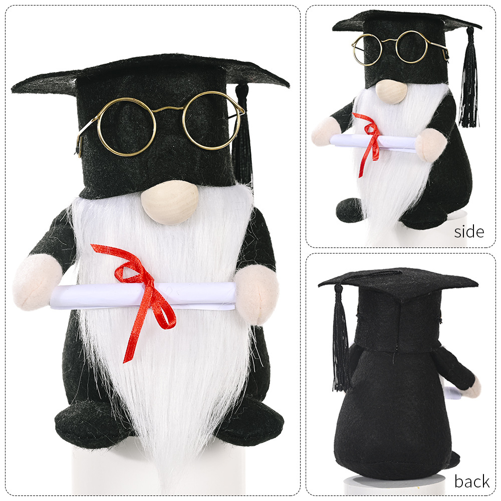 Nuevo transfronterizo negro sombrero de soltero gafas de graduación sin rostro Rudolf muñeca juguete decorativo