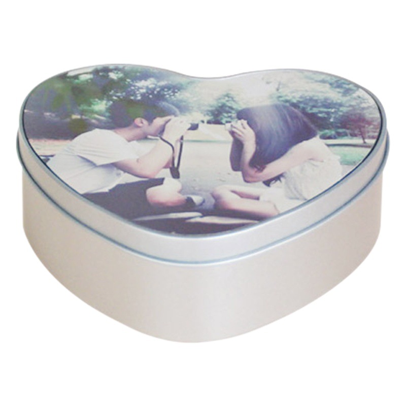 Caja de hierro de impresión de transferencia de calor/caja de dulces DIY tendencia de la personalidad sublimación pequeña caja de objetos consumibles en blanco al por mayor incluyendo caja blanca