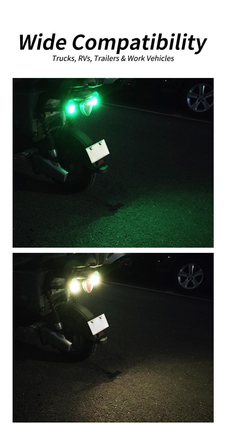 Wireless Remote Control Aircraft Light for Foreign Trade, Multi-Mode Colorful LED Strobe Light, Rechargeable RGB Warning Light for Cars and Motorcycles