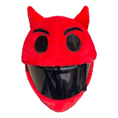 Cross-Border Plush Personalized Animal: Dəbilqə (Kaska) aksesuarları - red-devil