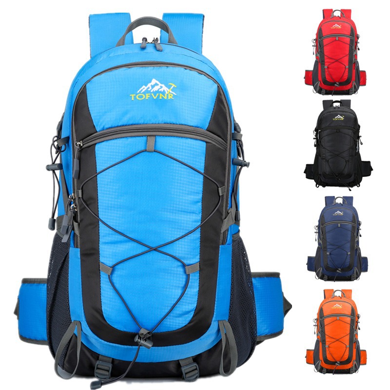 Bolsa de montañismo al aire libre, mochila de gran capacidad para senderismo, bolsa deportiva de viaje multifuncional ligera y resistente a las salpicaduras de nailon