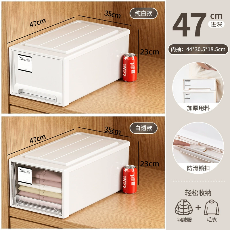 Japanese-Style Storage Box Set, Stackable Drawer System, Multiple Sizes (5–53L), Privacy or Transparent