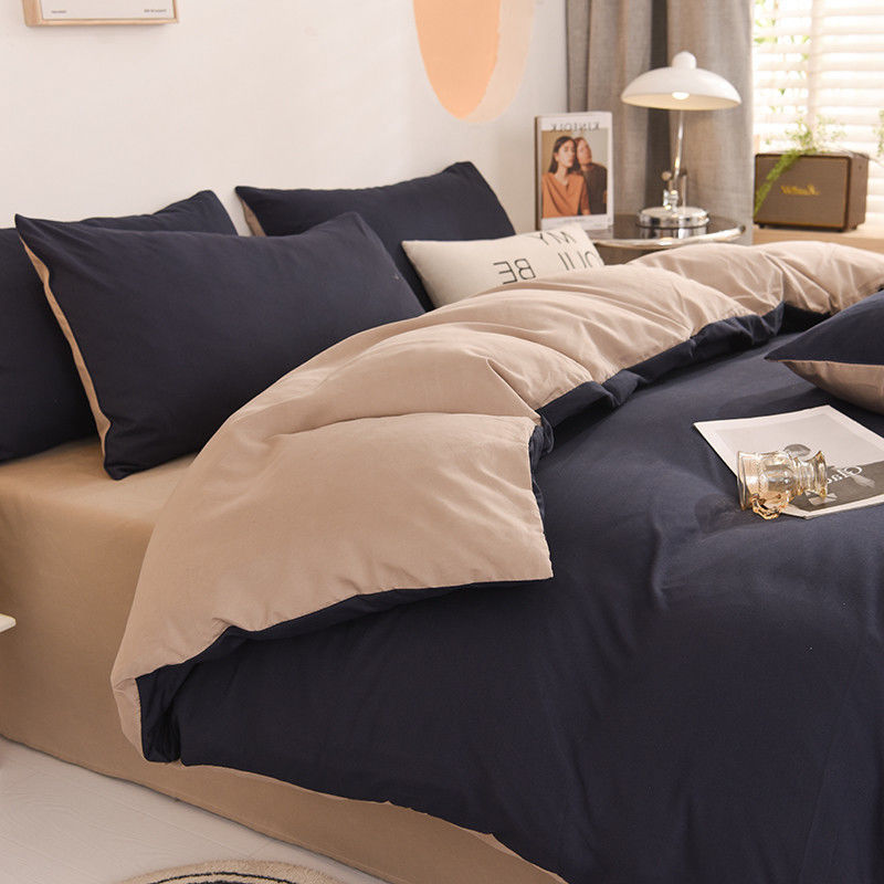 Fresh and Simple Dormitory Bedding Set, Three-Piece Duvet Cover Set, Single-Piece Bedding, Four-Piece Bed Sheet Set, Duvet Cover, Single-Person Amazon