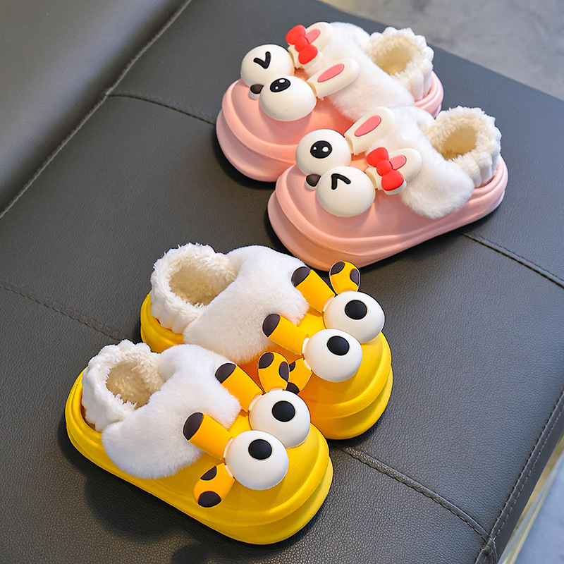 Bolsos de invierno para niños, zapatos de algodón para niños y niñas, zapatillas de algodón impermeables para bebés caseros, niños pequeños y medianos