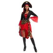 万圣节成人女红海盗游戏角色扮演服化妆舞会海盗船长舞台表演服