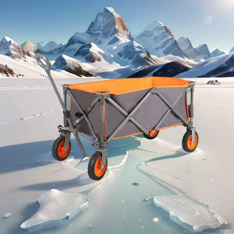 网红新款公司团建活动野外露营营地车折叠行李小车拖车