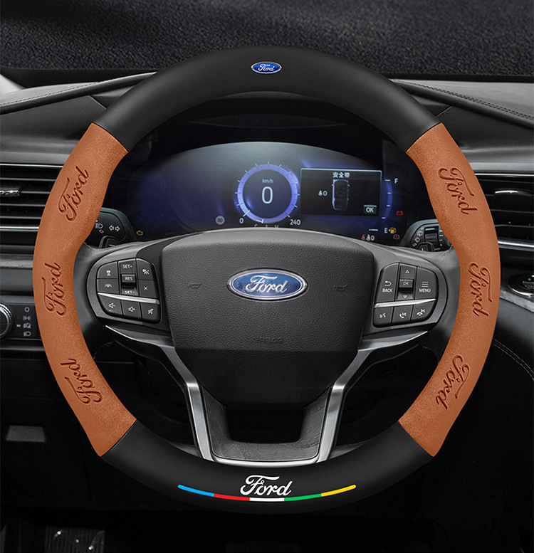 Carbon fiber steering wheel cover for new Mondeo, EVOS, Taurus, Ford Focus, and Explorer