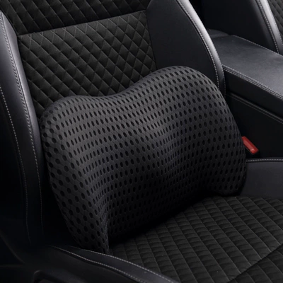 Waist support — car lumbar support, backrest cushion - grid-black-derong-model
