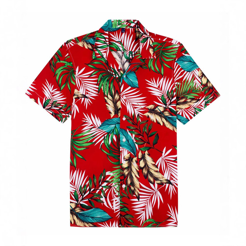 Cross Border Summer Short Sleeve Cuban Collar Men's Hawaiian Shirt Comfortable Trendy Fashion 3D Printing Source Factory