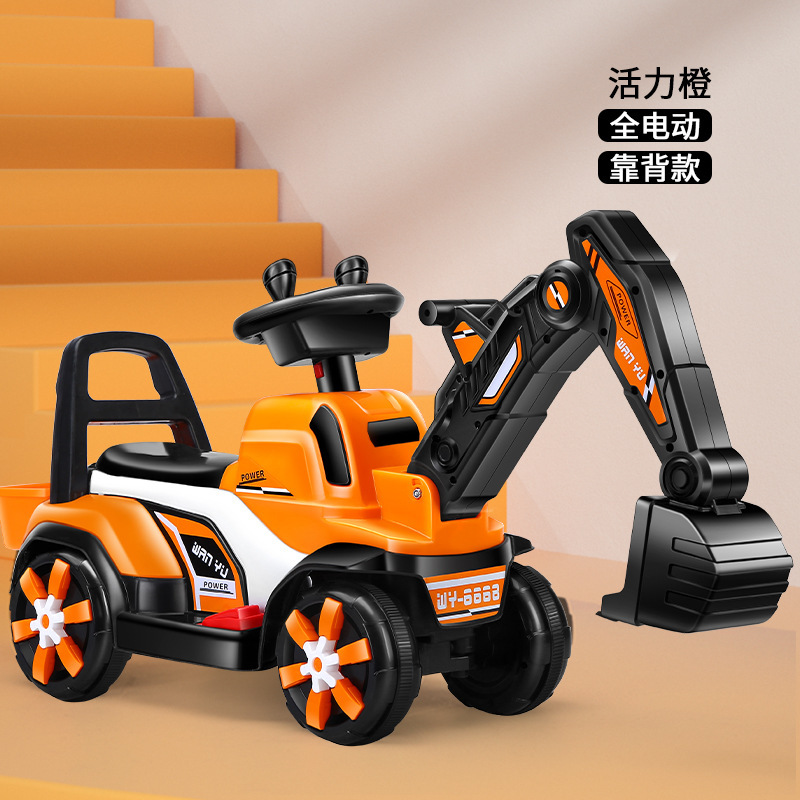 Excavadora coche de ingeniería de juguetes para niños 1 - 5 años de edad puede montar excavadora eléctrica coche eléctrico