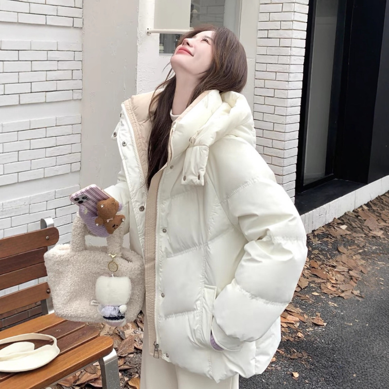 White down Jacket Women's Winter Popular Fashion Warm Cotton Jacket for Small People Women's 2025 New Jacket Cotton Jacket