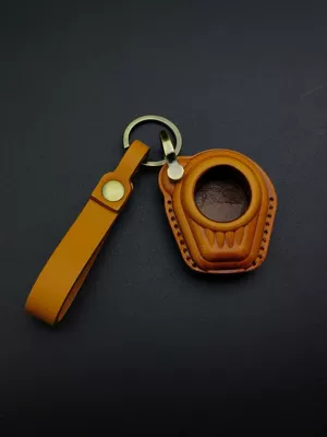 Cowhide Key Bag Buckle, Static Rod/Key Bag - ginger