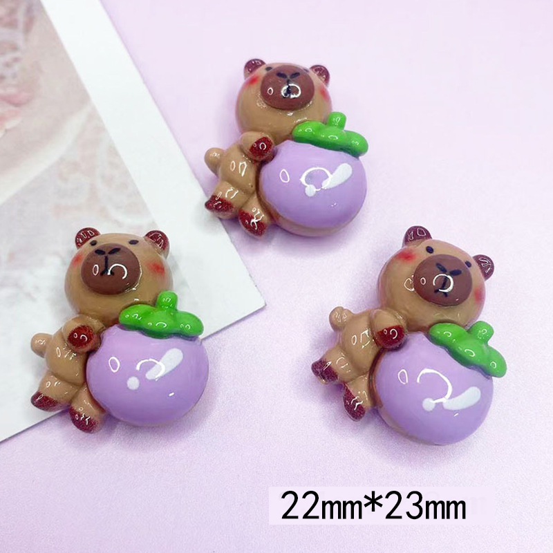 Nuevo cuero de tarjeta de dibujos animados, accesorios de resina de bricolaje de frutas, pegamento de crema, parche de carcasa para teléfono móvil, hebilla de zapatos, accesorios para el cabello, parche para refrigerador