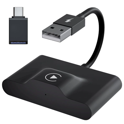 intelligent AI BOX box car Simsiz CarPlay və Android Auto - apple-wireless-carplay-adapter-convex-model-black
