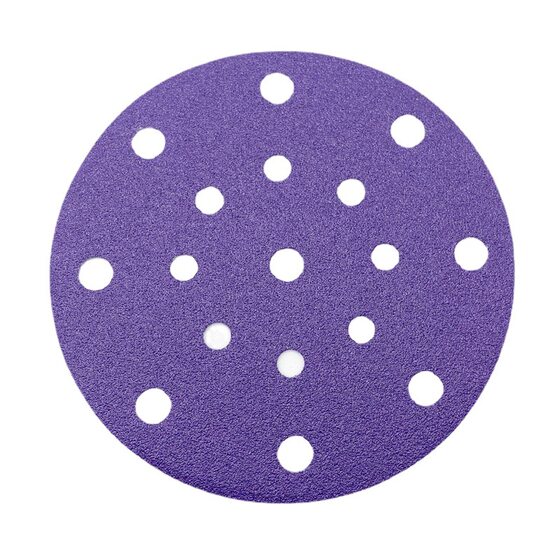 SABER775K Film Purple Paper 6 Inch 17 Hole Dry Sanding Paper Purple Ceramic Abrasive Festo Style Sanding Car