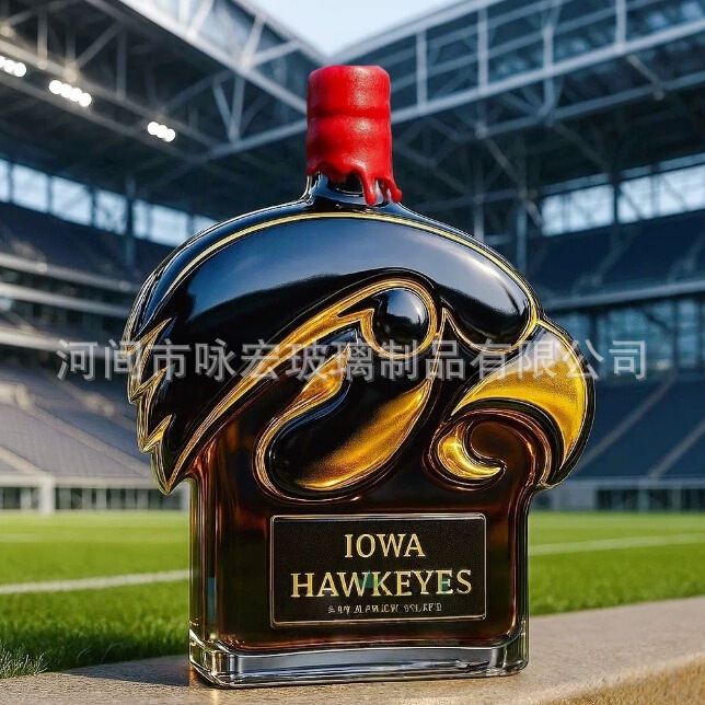 新品高硼硅玻璃鹰眼标志威士忌酒瓶泡酒瓶酒瓶装饰摆件泡酒瓶跨境|undefined