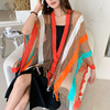 Summer rainbow thin breathable beach fashionable cloak, sun protection