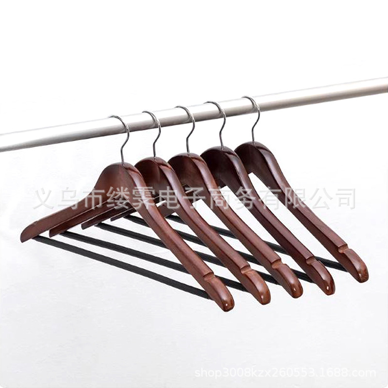 percha de ropa de madera gruesa sin marcas hotel trajes percha de ropa de hombre y mujer hotel armario percha de ropa de ropa de cama