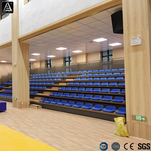 7-9 Layers Electric Retractable Stadium Stand Seats Plastic Hollow Blow Molding Seat Spectator Seat Chair