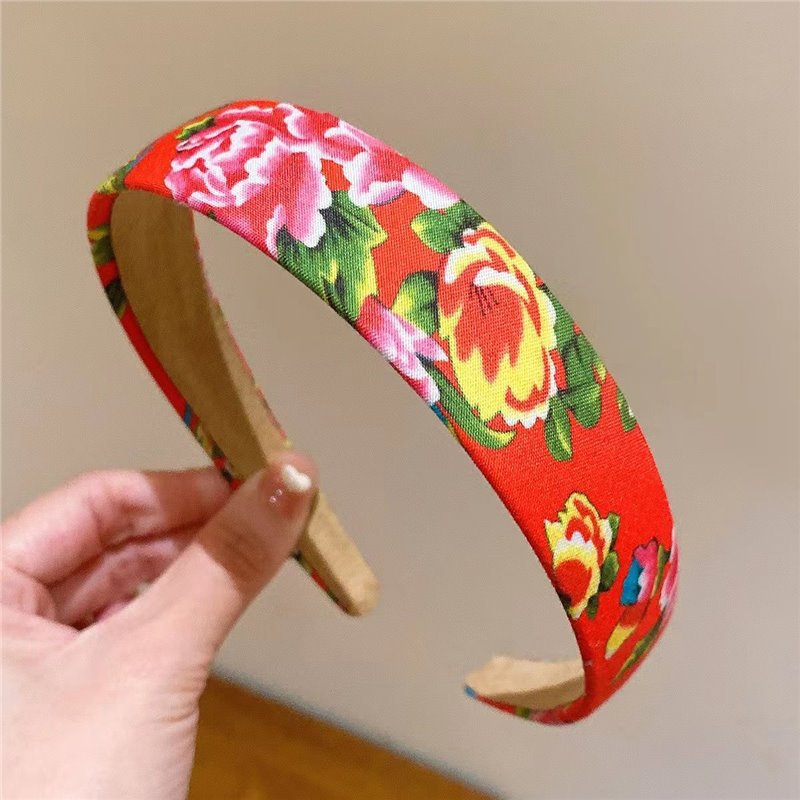 Aite puede manejar este accesorio de cabello de hermana del noreste de la marea nacional de la gran flor del anillo de cabello de intestino cuerda de cabeza de alta sensibilidad al cabello