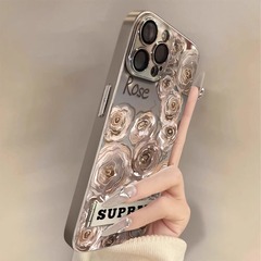 色絵バラはアップル16の携帯ケースを適用します。