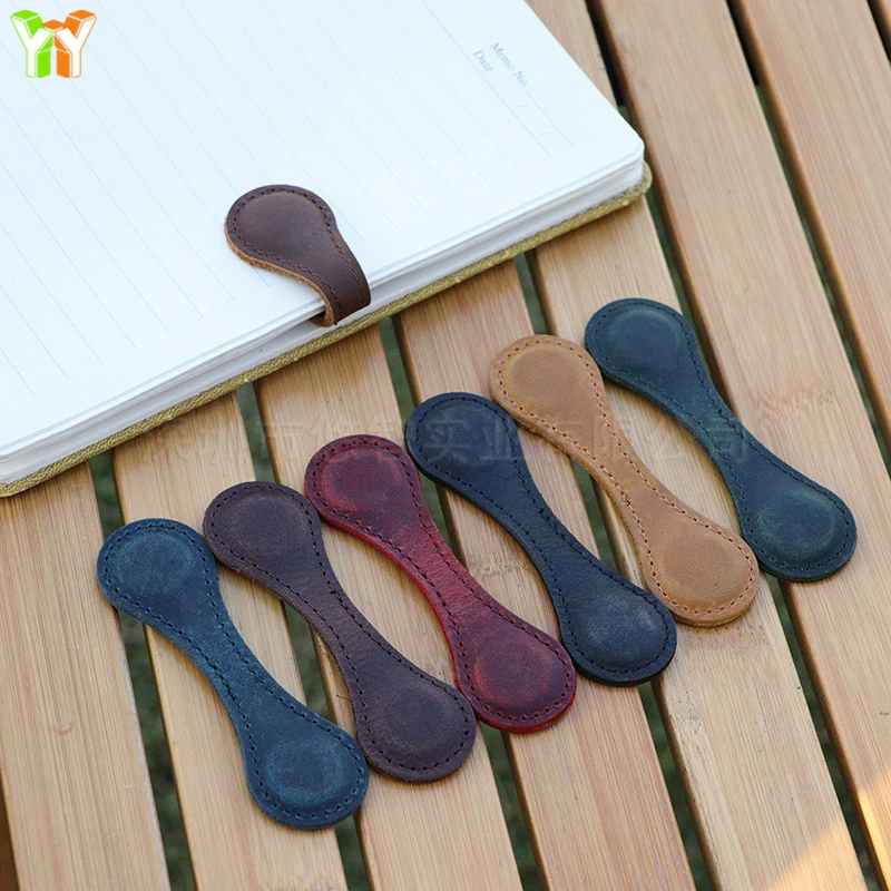 Магнитная Закладка из воловьей кожи, многофункциональное устройство для разметки, двусторонняя магнитная железная Закладка