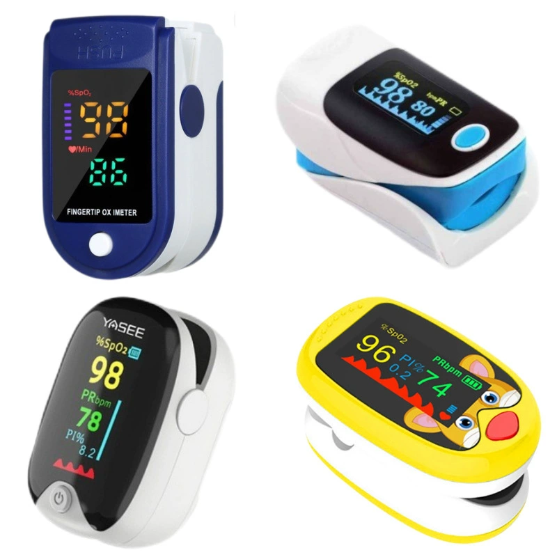 Кислородный анализатор крови обнаруживает пульс домашнего пальца