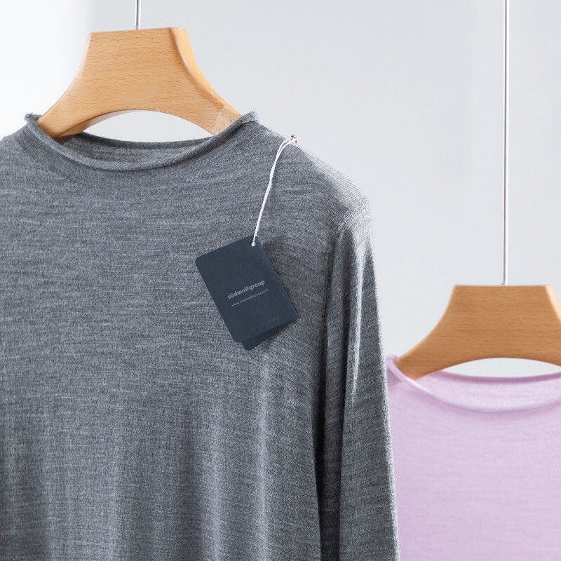 Autumn and winter Yangzi yarn fine-knit 100% fine wool half-turtleneck knitted base shirt for women, thin sweater for layering, simple and suitable for commuting