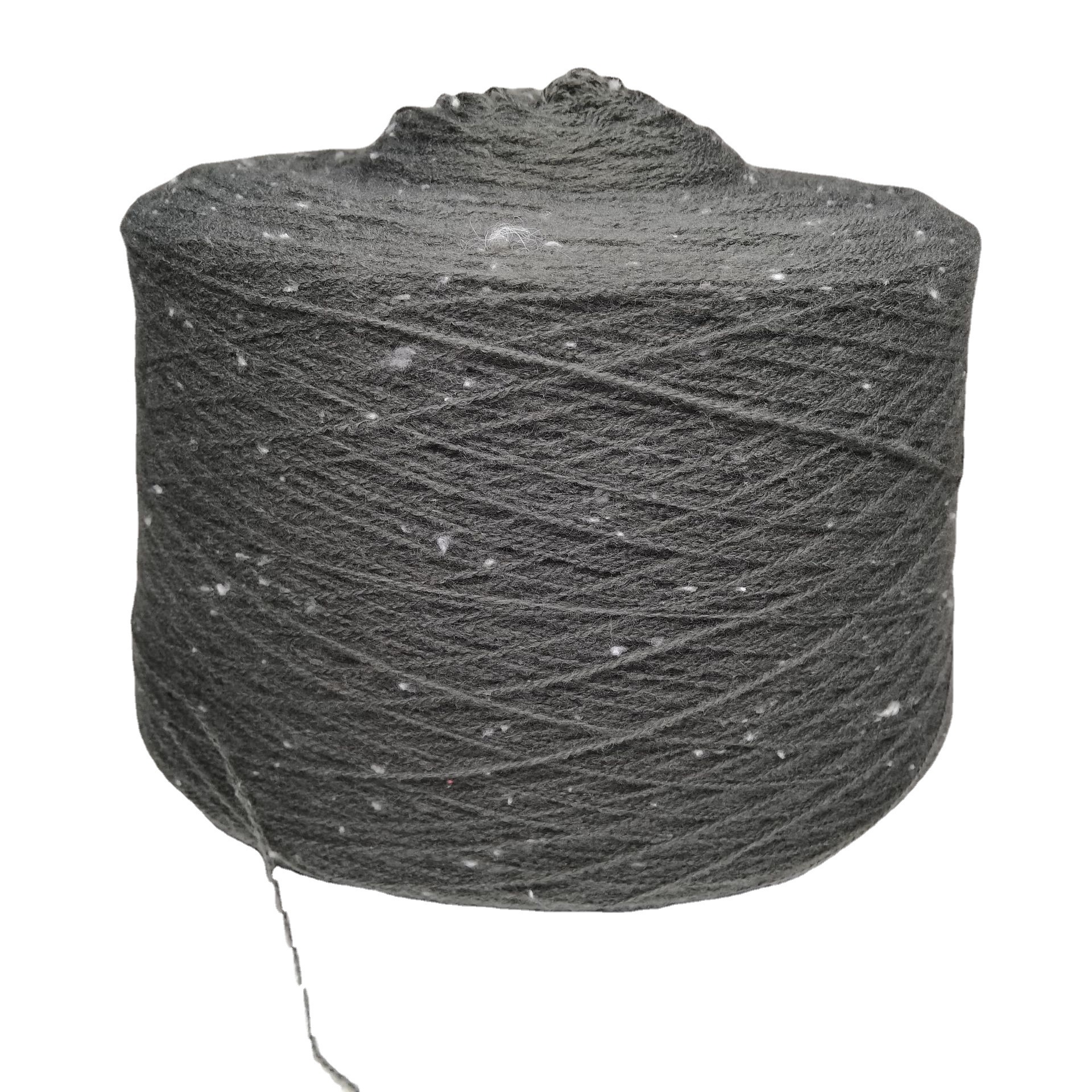 16NM/2股白点膨体腈纶点子纱针织服装帽子围巾手套纱彩点纱色筒纱