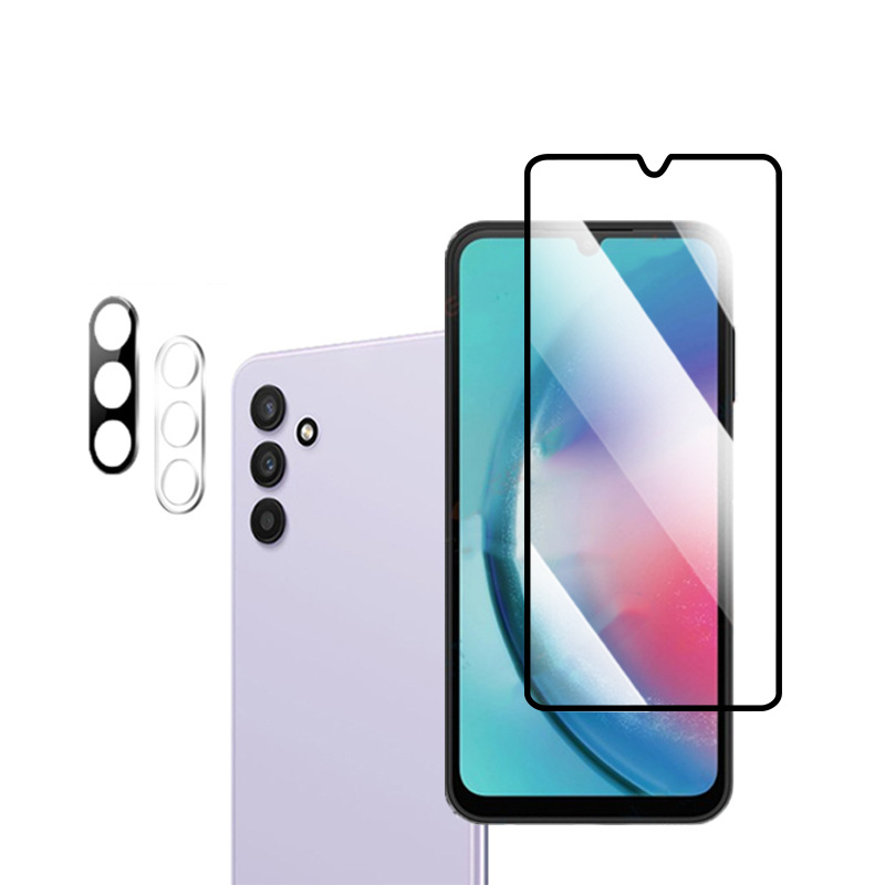 Aplicable a Samsung A16 película templada galvanizado transparente de alta calidad de aluminio serigrafía de cobertura completa película protectora de vidrio de pantalla de teléfono móvil