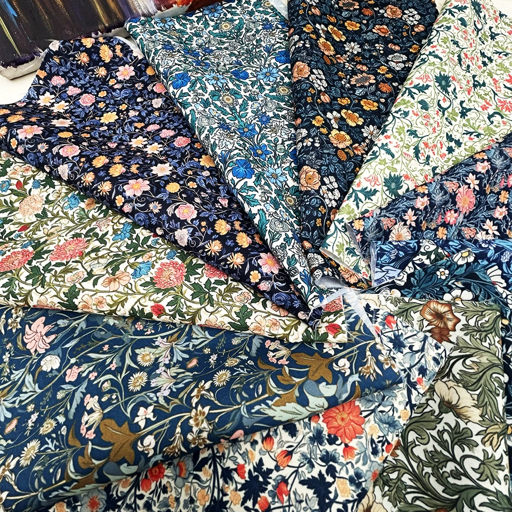 [JIT /TEMU /SHEIN 12片25*25cm花卉系列手工布组，DIY缝纫拼布]