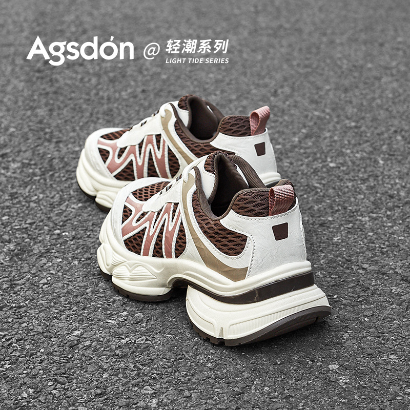 Augu Shi Deng zapatos de montaña al aire libre para mujeres otoño 2025 nuevos zapatos de carrera casuales zapatos deportivos de moda para mujeres