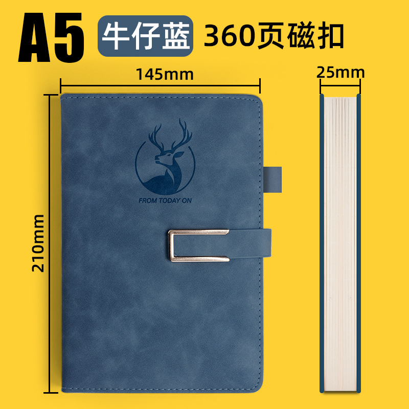 A5/버튼/360 페이지/카우보이 블루