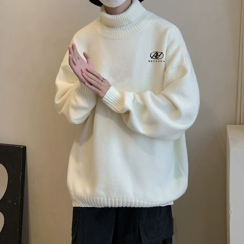 Высокое качество! Осенне-зимний свитер-водолазка, мужской утолщенный свитер с лацканами на флисовой подкладке, мужской свитер FL363-P45