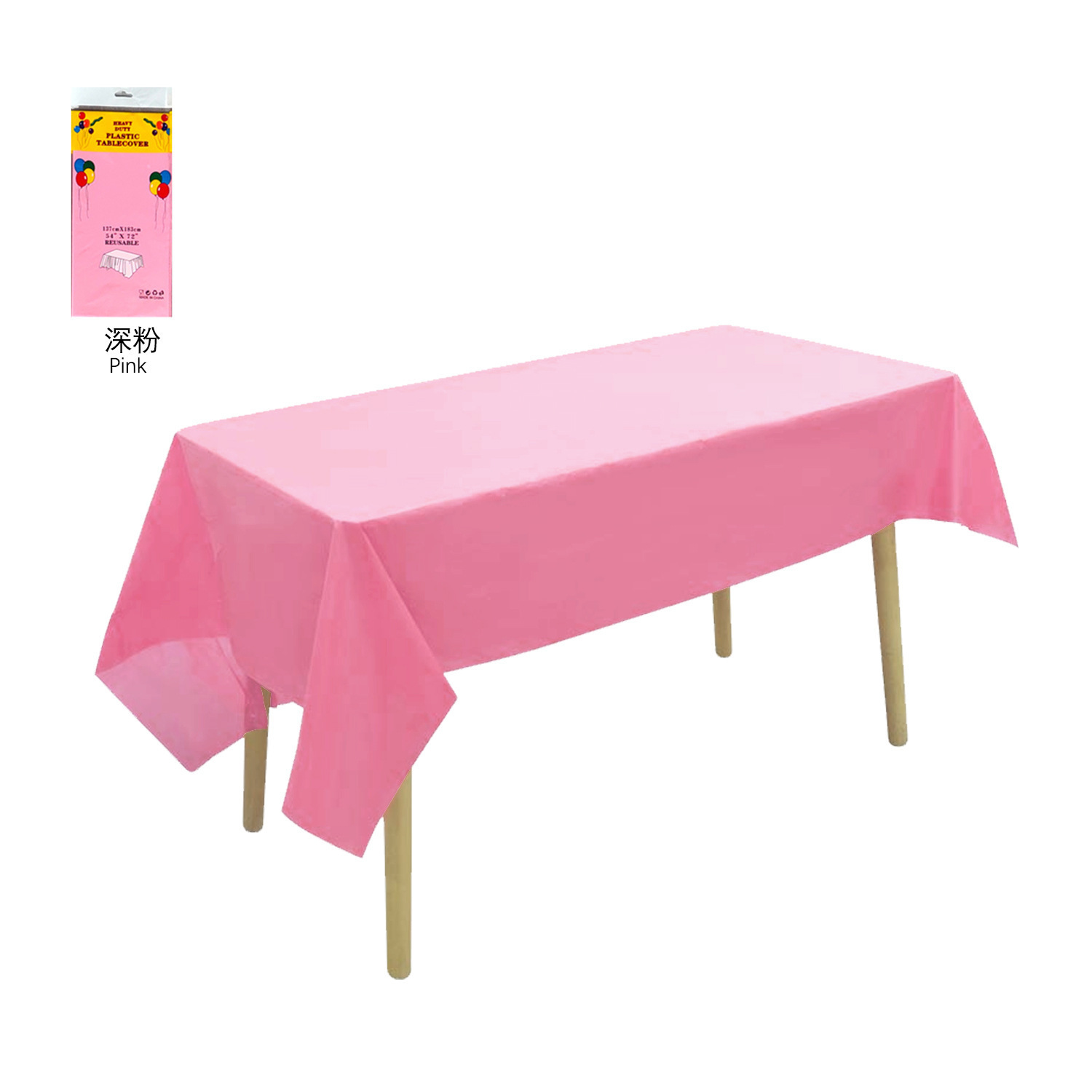 Mantel Desechable Rectangular 137 x 183 cm de Plástico PE para Fiestas
