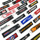Motorcycle Keychain Short Cloth Strip Embroidery Weaving Mark Motorcycle Fashion Pendant Car LOGO Hat Clothes Label