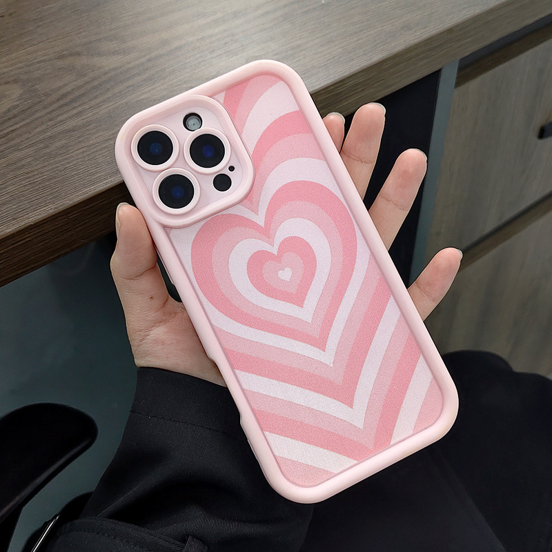 Suitable for Apple iPhone 17Pm Pink and White Gradient Heart Sky Eye Ladder Mobile Phone Case Anti-Fall 16 New Promotion Suitable for Apple iPhone 17Pm Pink and White Gradient Heart Sky Eye Ladder Mobile Phone Case Anti-Fall 16 New Promotion