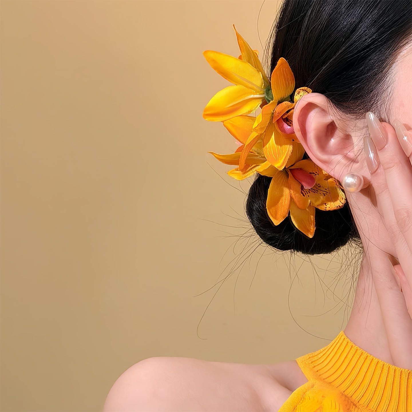 9# simulated cymbidium photoshooting atmosphere side clip [two]