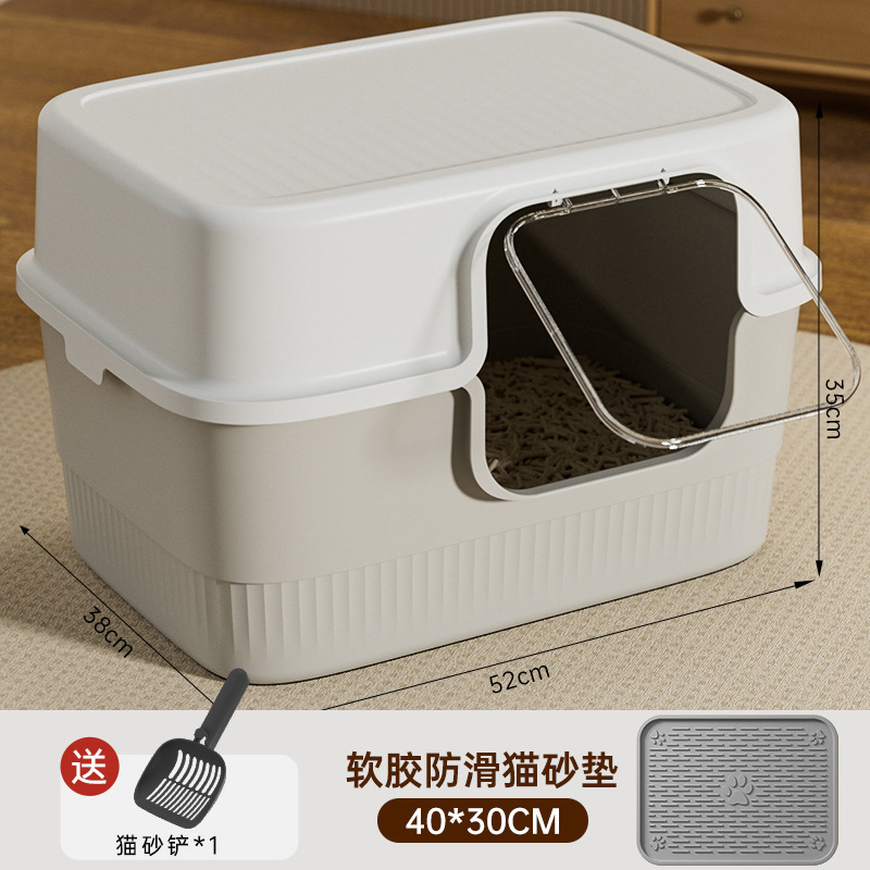 Gran tamaño totalmente cerrado anti-odorante desodorante inodoro para gatos Big Mac anti-spillado exterior arena para gatos artículos para mascotas