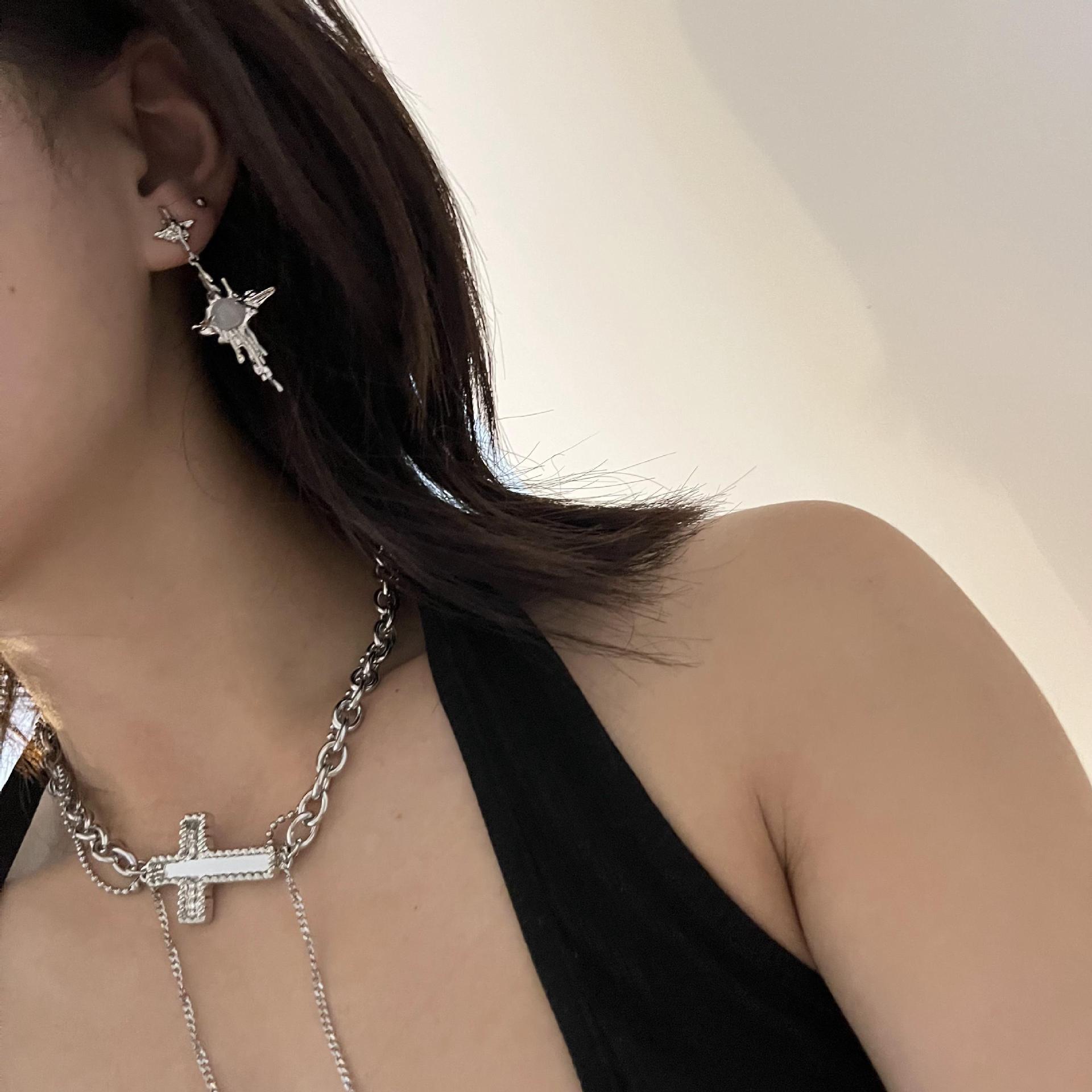 Fashion Cross Alloy Plating Womenu0027S Earrings Necklace