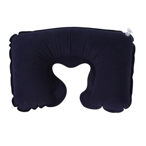 Outdoor portable pillow, travel inflatable pillow, neck pillow, travel U-shaped air pillow, PVC flocking air pillow 42g