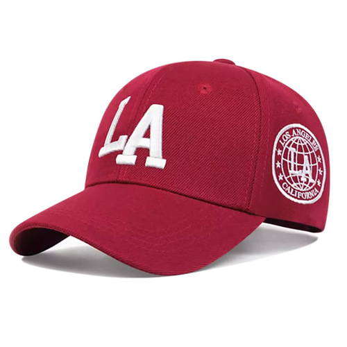 Cross-border unisex fashion casual 3D embroidered LA Duckbill Hat Outdoor Sun Protection Hard Top Hip-Hop Sun Hat