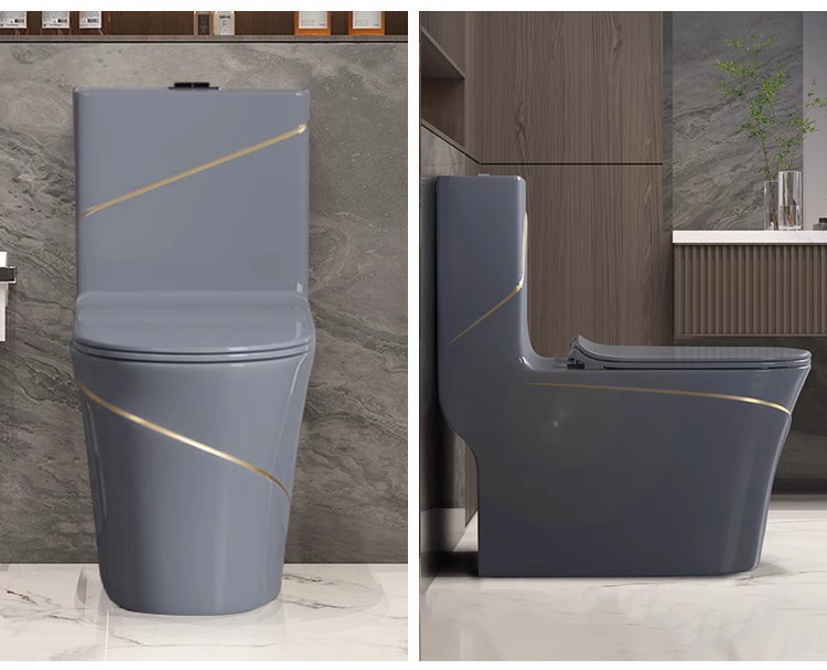 Household toilet, small-sized sitting toilet, large-diameter silent water-saving, super vortex siphon anti-odor, colored ceramic sitting toilet undefined