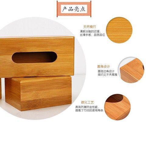 Fuente de la fábrica caja de pañuelos de madera Hotel B & B extraíble caja de almacenamiento de tejido de madera maciza servilleta cartón