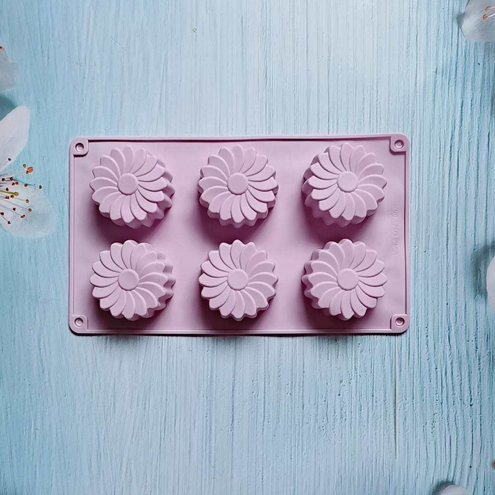 6 flores de sol 118 pastel molde molde molde molde de postre utensilios de cocina para hornear arroz harina