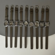 IEKE灰色系列批发爆款皮带女士手表小方表小众时尚复古石英表代发