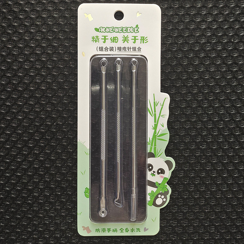 LMLTOP Acne Needle Set of Three, dual-head dual-purpose acne needle, Comedone needle, Blackhead Needle Tool SY556 undefined