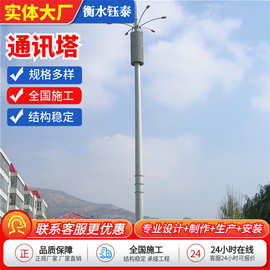 通讯塔信号发射塔高压输电线路铁塔楼顶装饰工艺塔独管抱杆美化塔